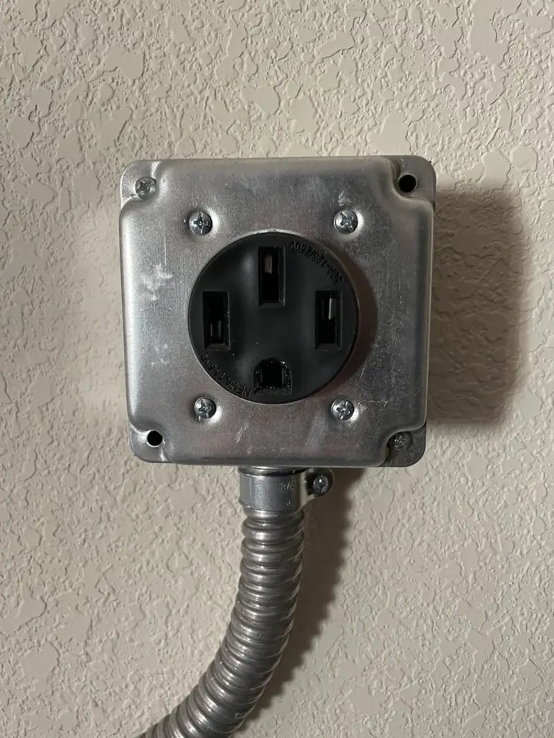 NEMA 14-50 outlet installed for Smart Home Electrical in Everson